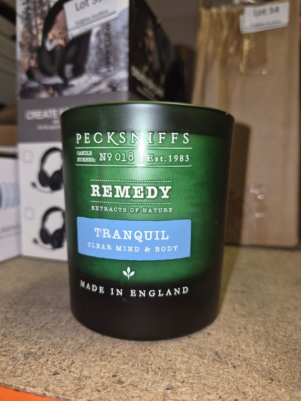 Lot 57 – Pecksniff’s Remedy No 018 Tranquil Scented Jar Candle