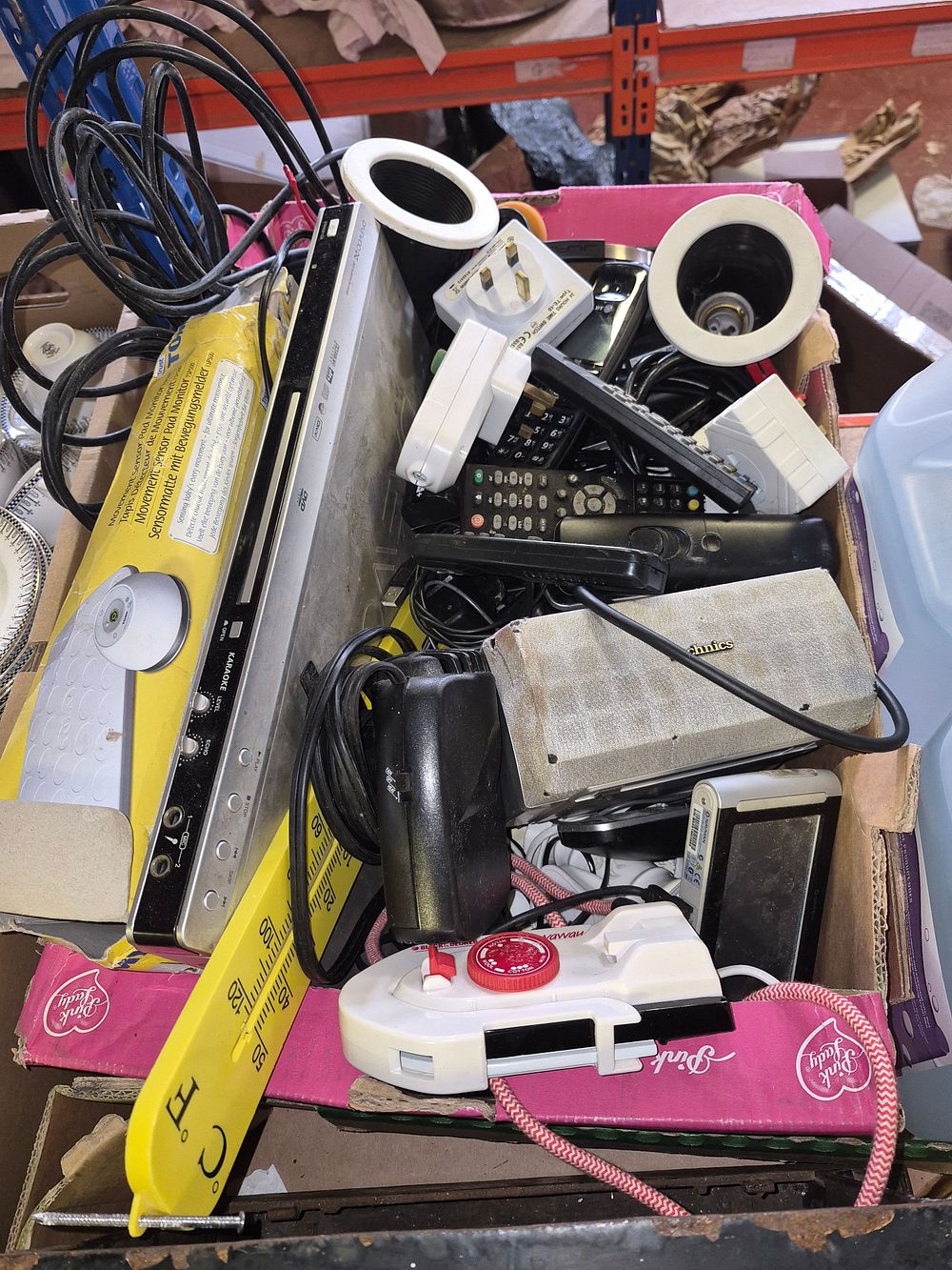Lot 73 – A Collection of Consumer Electronics and Household Items Including Daewoo DVD Player