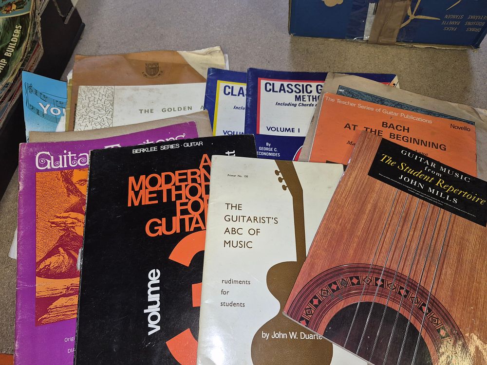 Lot 112 – A Collection of Vintage Guitar Instructional Books and Sheet Music Including Berklee Series and John W. Duarte