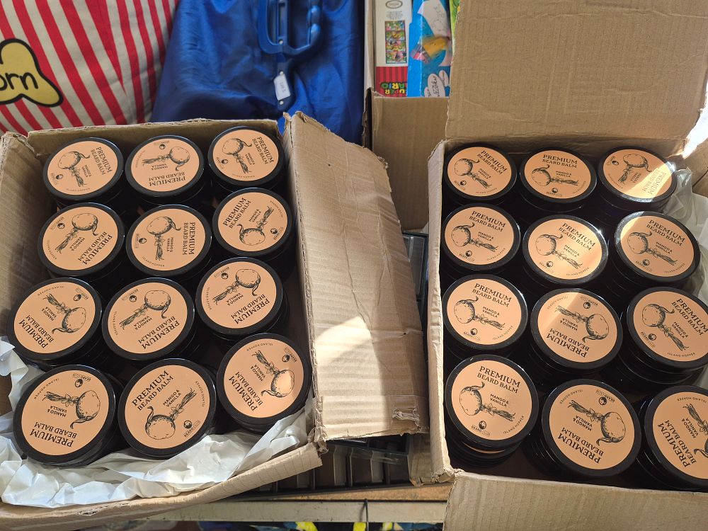 Lot 2 – 72 Tubs of Beard Club Premium Beard Balm Mango & Vanilla