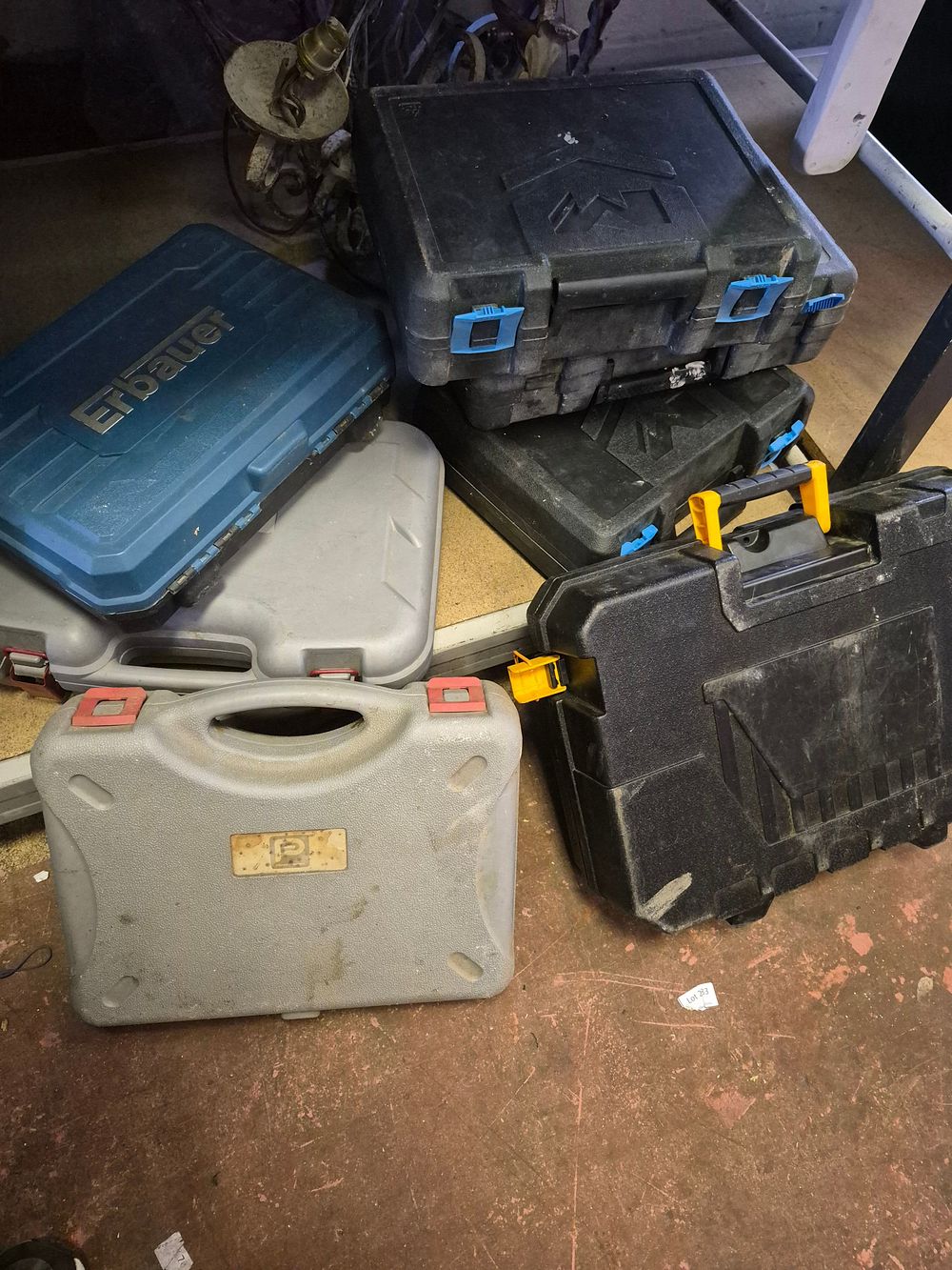 Lot 44 – An Assortment of Erbauer and Makita Power Tool Carry Cases