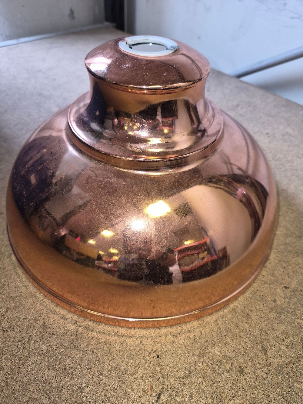 Lot 84 – Polished Copper Effect Metal Pendant Light Shade