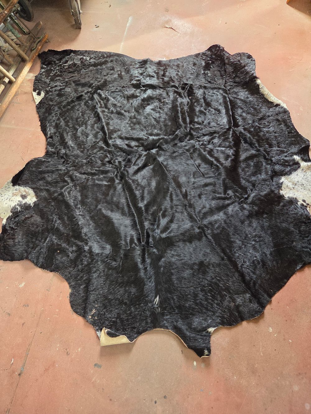Lot 85 – Large Black Shrunken Grain Tanned Animal Hide