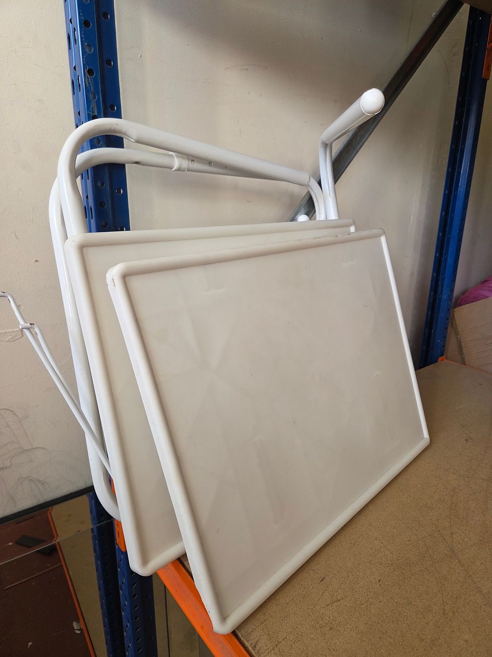 Lot 97 – A Pair of Adjustable Over-chair and Over-bed Tables