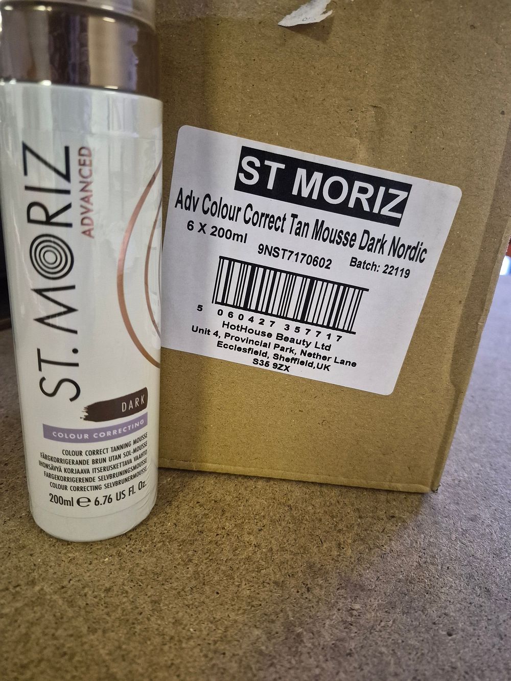 Lot 128 – 6 St. Moriz Advanced Colour Correcting Tanning Mousse dark nordic sealed