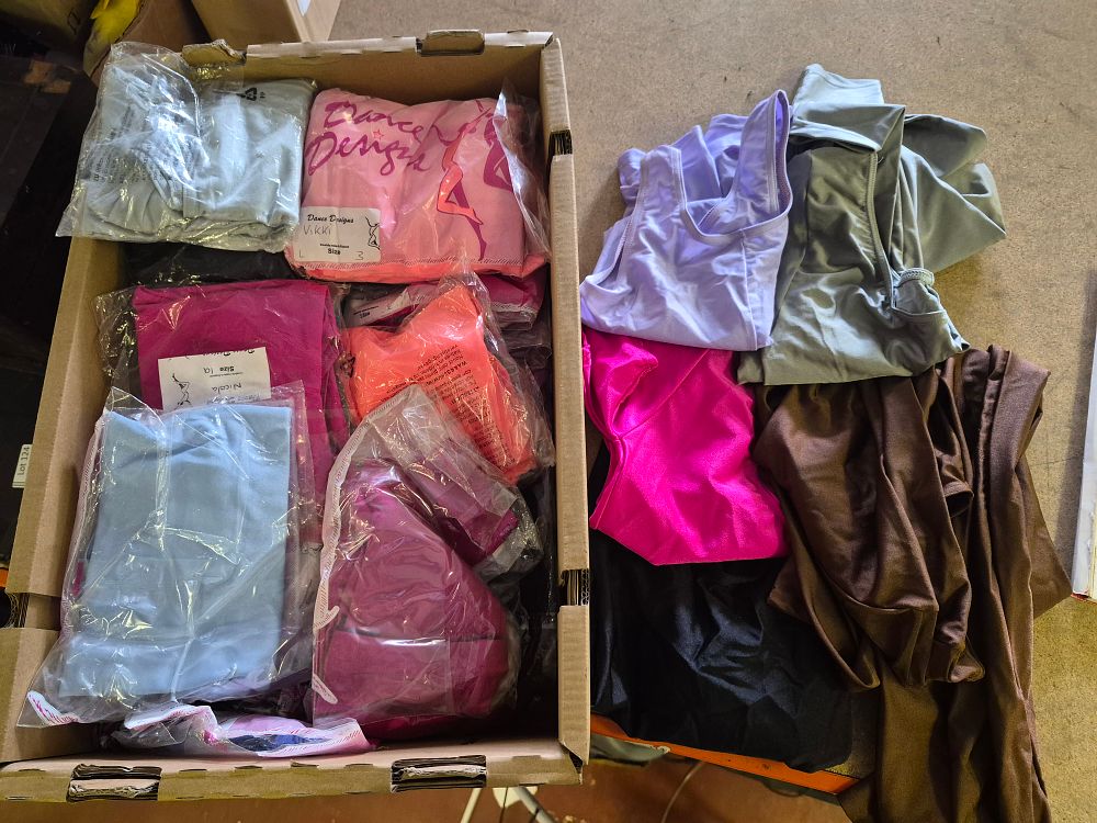 Lot 129 – A Collection of New Dance Designs Leotards and Athletic Apparel various sizes