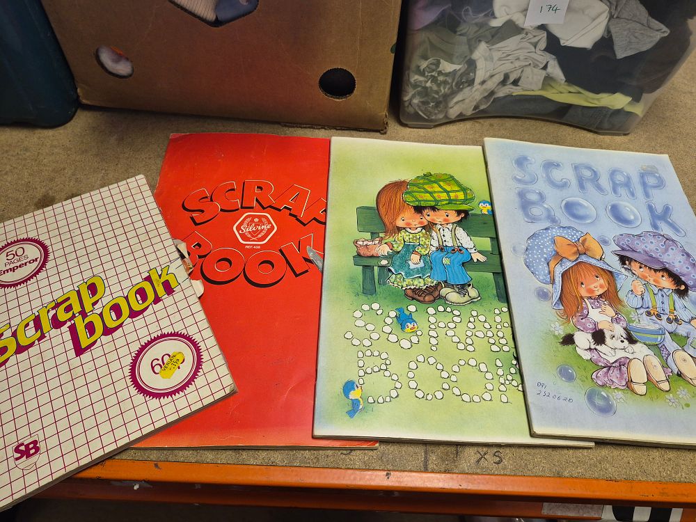 Lot 175 – A Collection of Four Vintage Children’s Scrapbooks and Contemporary Die-Cut Swaps