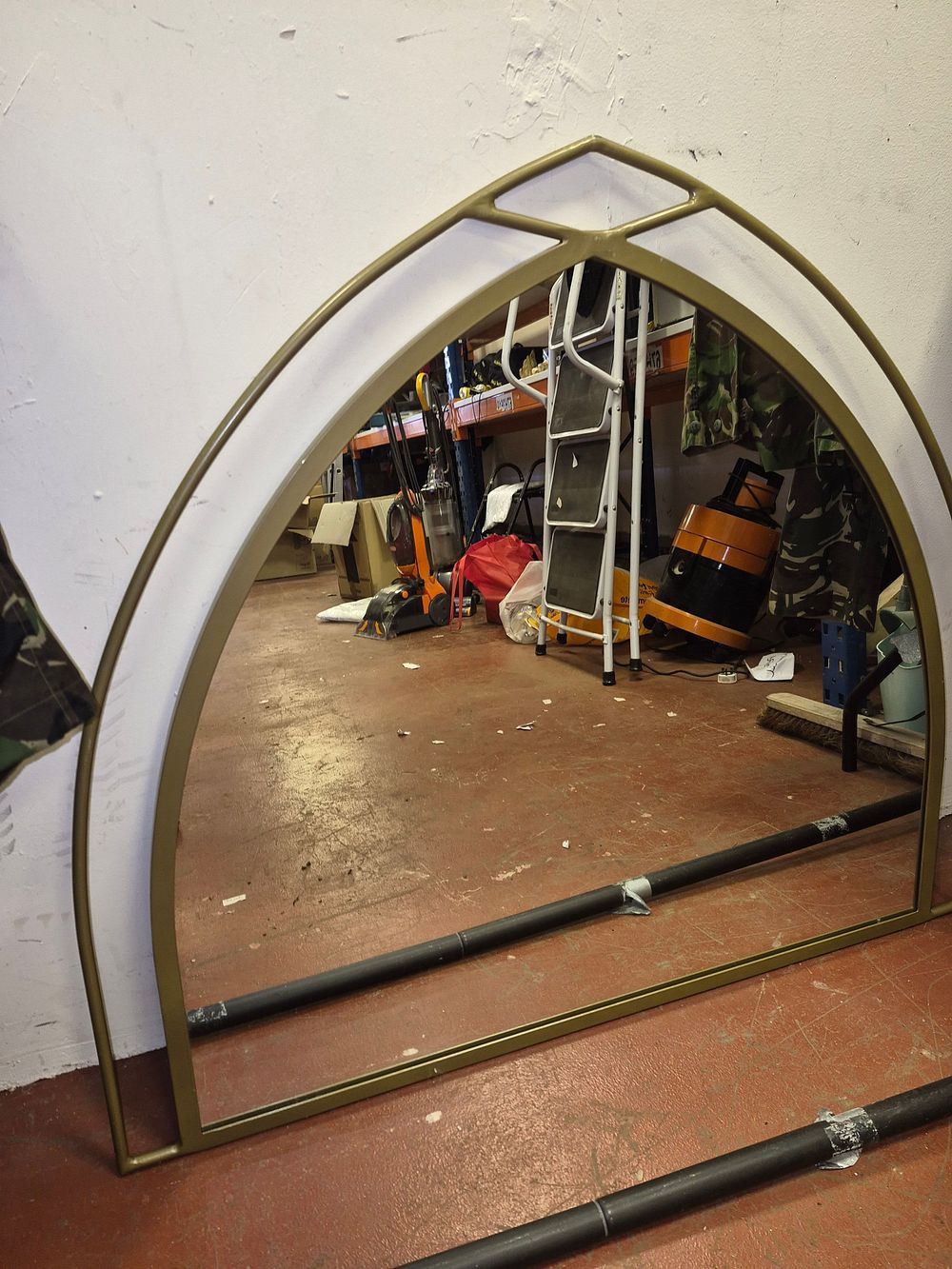 Lot 218 – Next Gothic O/M Gold Arched Wall Mirror