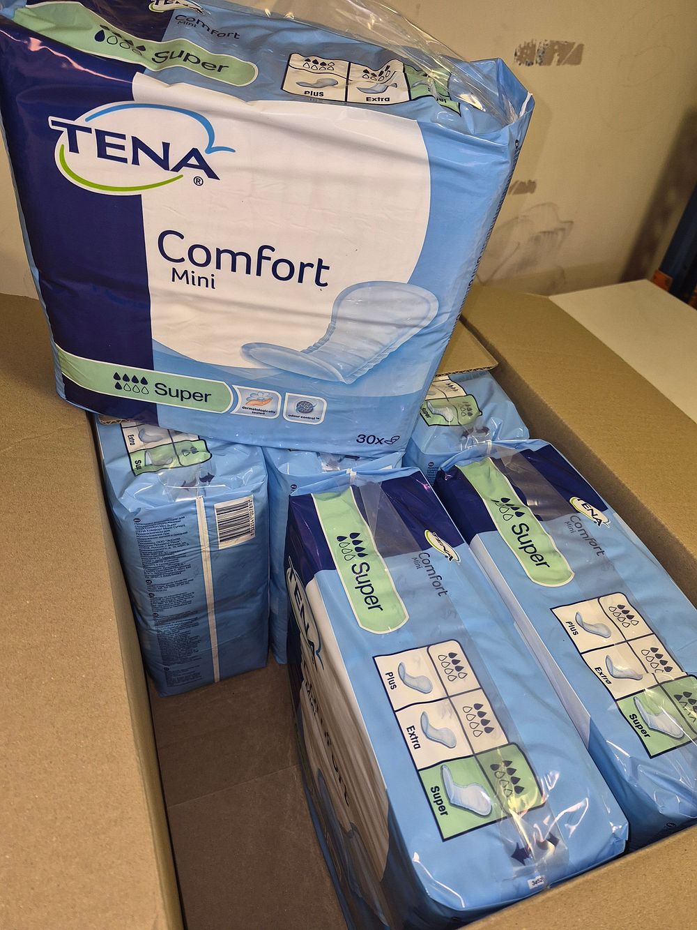 Lot 237 – Six Packs of TENA Comfort Mini Super Incontinence Pads