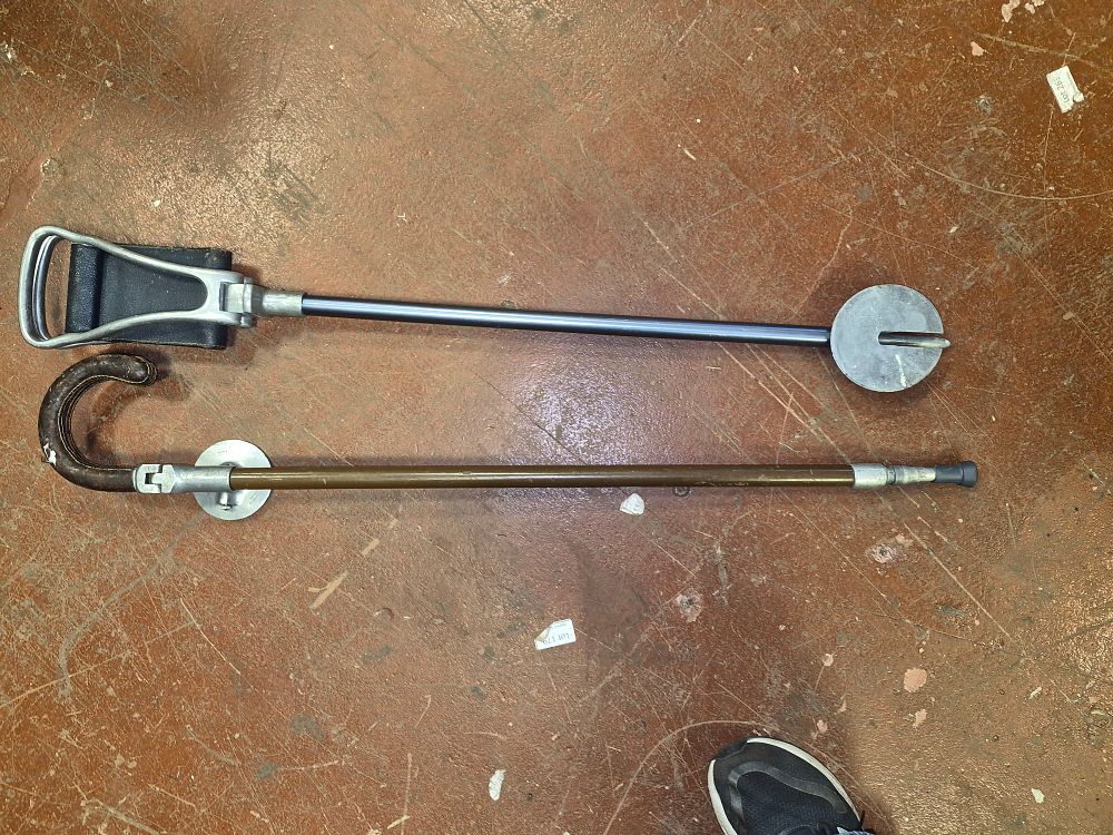 Lot 287 – Two Vintage Shooting Stick Seat Canes