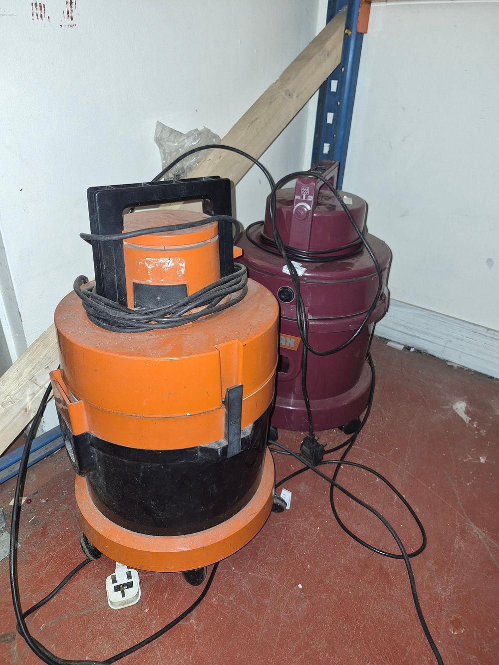 Lot 291 – Two Vax Industrial Tub Vacuum Cleaners