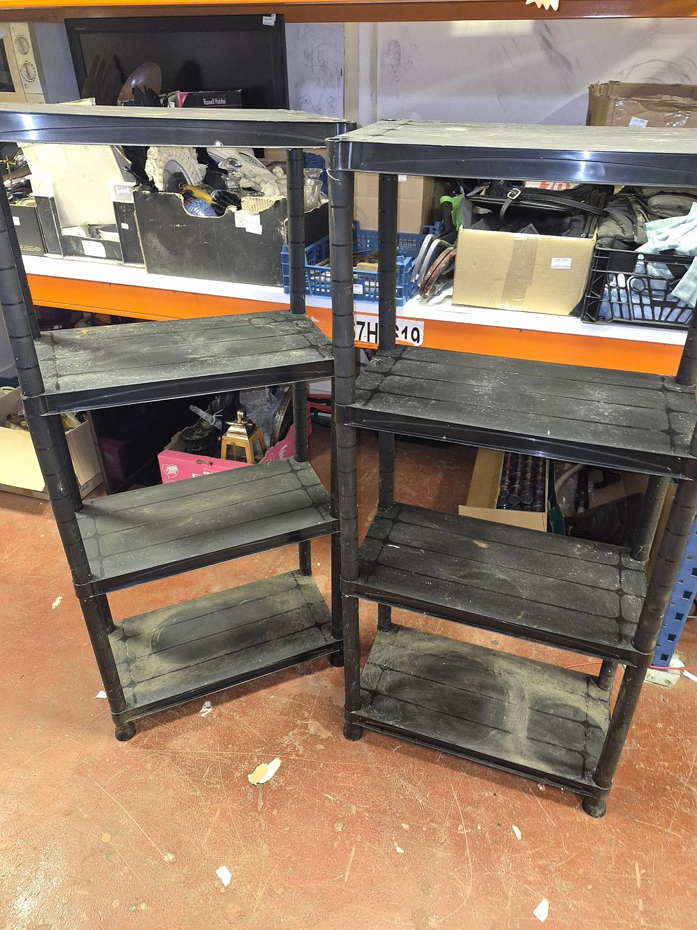 Lot 300 – A Pair of Five Tier Modular Plastic Shelving Units