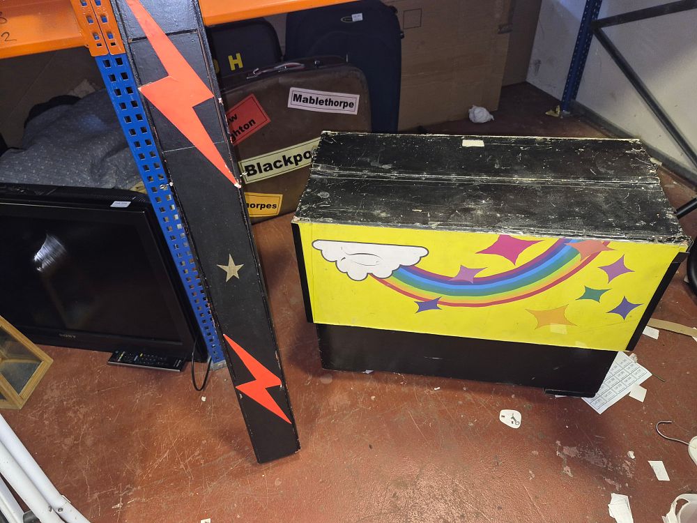Lot 213 – Two Children’s Themed Hand Painted Wooden Magic Storage Boxes