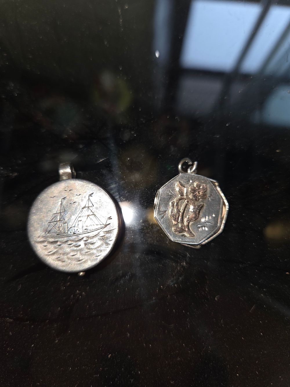 Lot 608 – A Pair of Birmingham Hallmarked Sterling Silver Lockets 11.63g