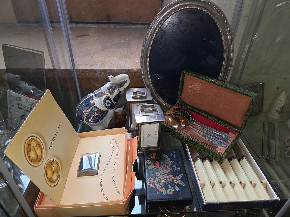 Lot 620 – An Assortment of Decorative Collectables, Tableware, and Miniature Carriage Clocks