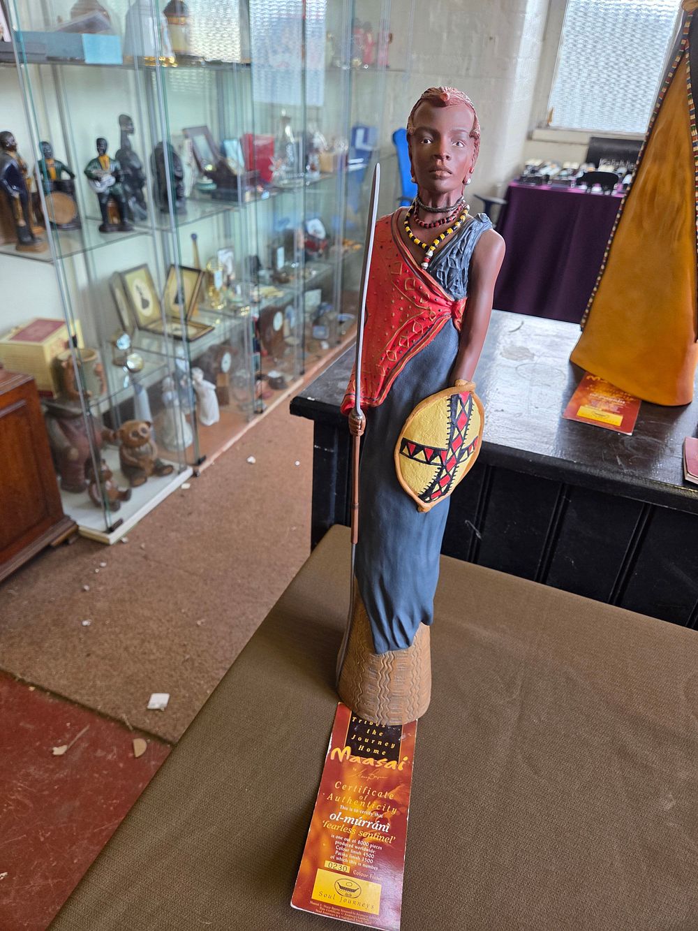 Lot 645 – One Soul Journeys Tribes: The Journey Home Stacy Bayne ol-múrráni Maasai Warrior Figurine