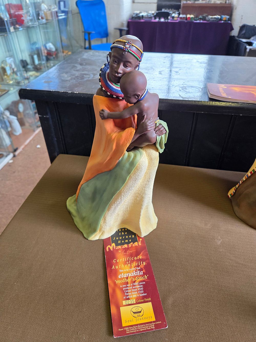 Lot 650 – One Soul Journeys Maasai by Stacy Bayne etanakita mother’s touch Figurine