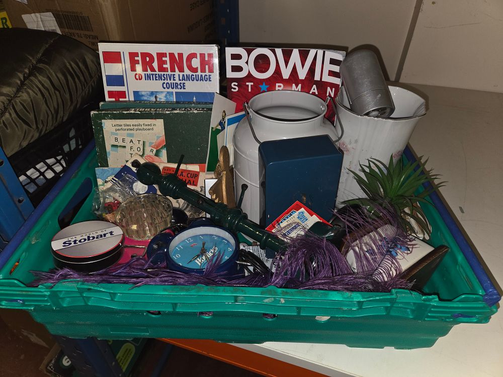 Lot 305 – Box of Miscellaneous Collectables Including David Bowie Starman Magazine