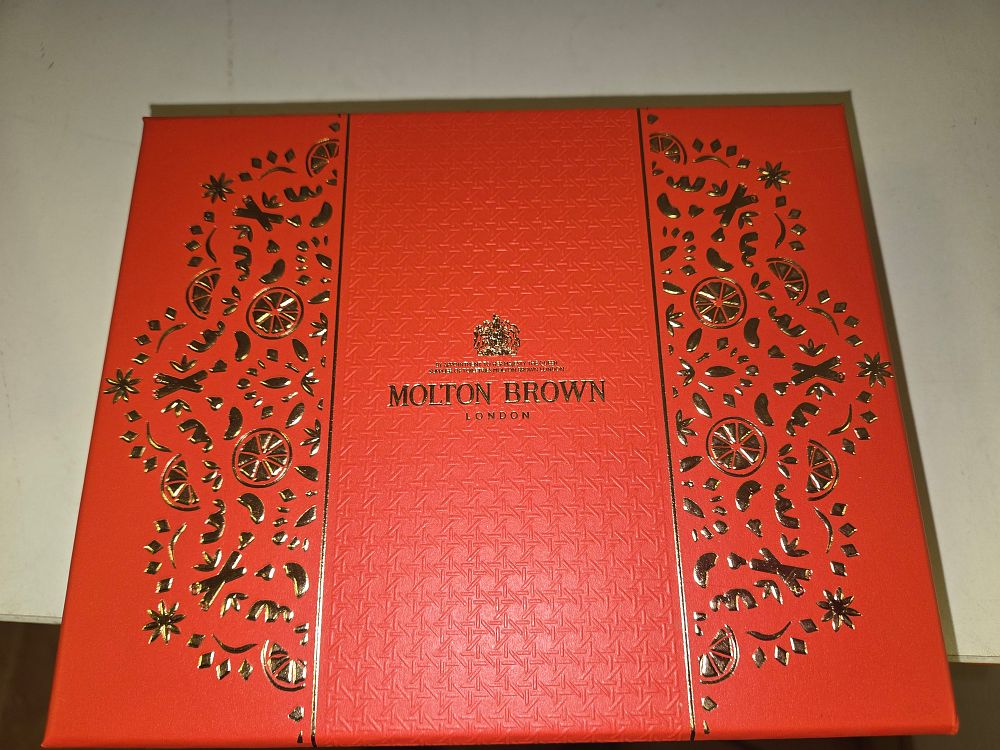 Lot 314 – Trio of Molton Brown Fiery Pink Pepper Body Care and Fragrance Items boxed