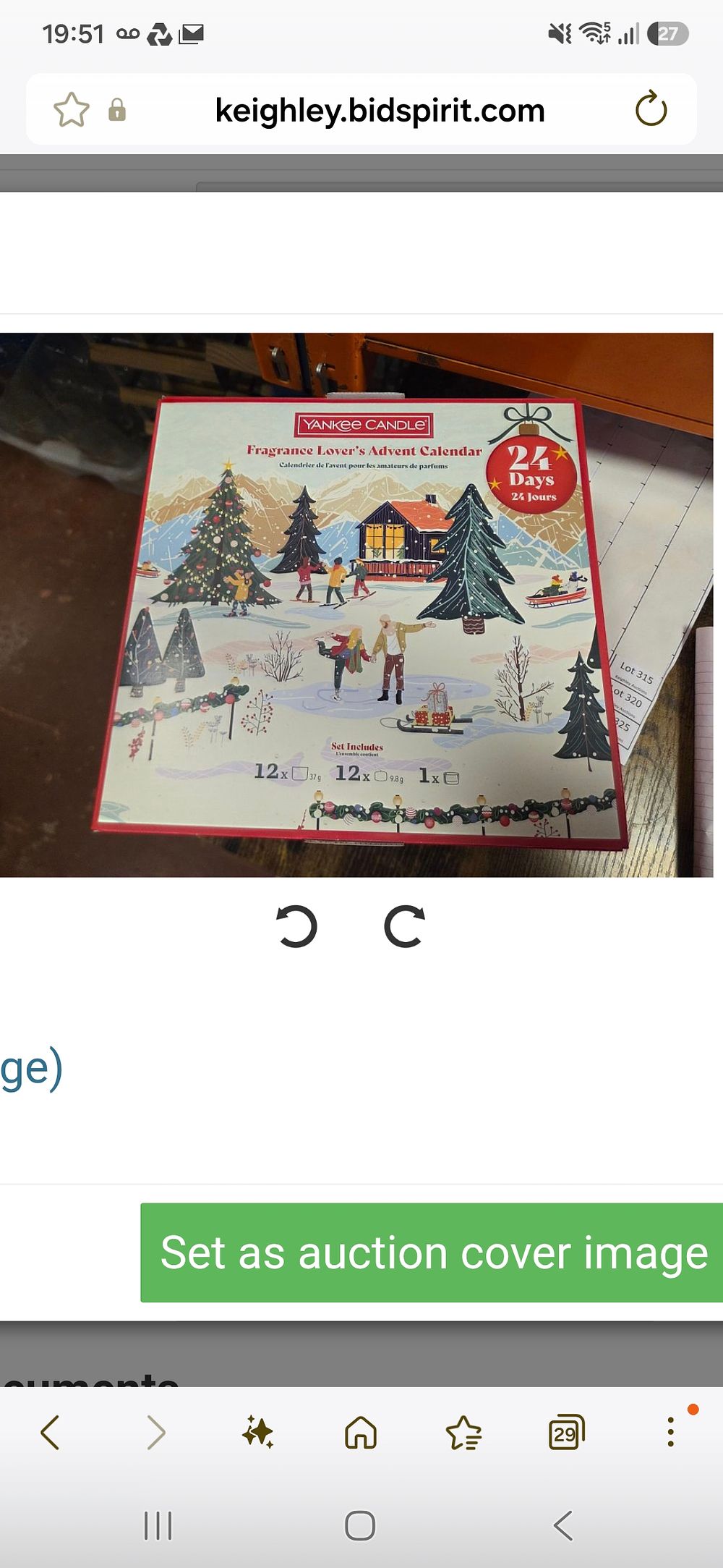 Lot 328 – Yankee Candle Fragrance Lover’s Advent Calendar gift set boxed