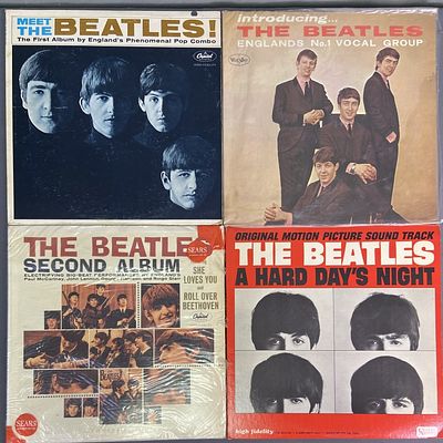 Vinyl Records Beatles Set of Four Introducing the Beatles, Vee-Jay Records VJLP 1062.
Meet 