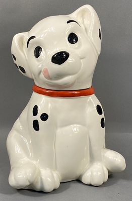 Disney 101 Dalmatians Rolly Cookie Jar by Treasure Craft, 1993. A Disney 101 Dalmatians 'Rolly' 