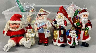 A Collection of Christmas Ornaments. A collection of Christmas ornaments, predominantly 
