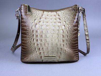 Brahmin Katie Melbourne Embossed Leather Crossbody Bag Purse. A modern Brahmin Katie Melbourne 