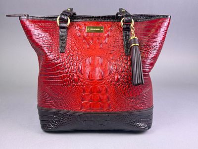 Brahmin Ruby Crocodile Asher Tote Handbag. A Brahmin Ruby Tri Texture Asher tote handbag. 