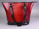 Brahmin Ruby Crocodile Asher Tote Handbag. A Brahmin Ruby Tri Texture Asher tote handbag. Image - 3