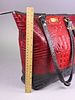 Brahmin Ruby Crocodile Asher Tote Handbag. A Brahmin Ruby Tri Texture Asher tote handbag. Image - 5