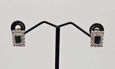 Sterling Lab Created Sapphire Earrings 3.4 Grams. Earrings Weigh 3.4 Grams