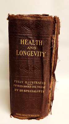 1915 Health & Longevity by Joseph G. Richardson, M.D. A 1915 edition of Health and Longevity by 