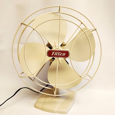 Fasco Industries Mid-Century Modern Electric Desk Fan. This electric metal fan is produced by 