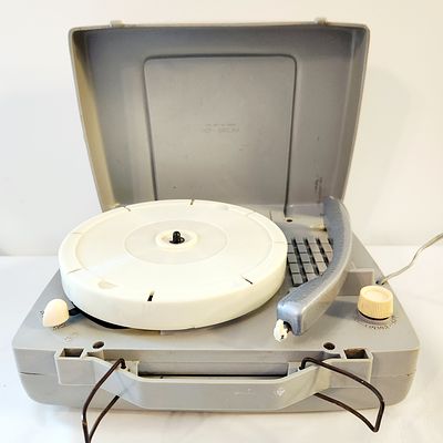 Vintage Portable Record Player. Vintage portable record player. The record player is constructed 