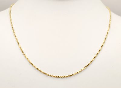 14K Gold Rope Necklace 1.2 Grams. This 14 karat yellow gold necklace features a twisted rope 
