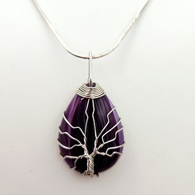 Sterling Tree of Life Necklace 19.3 Grams. This necklace consists of a sterling silver snake 