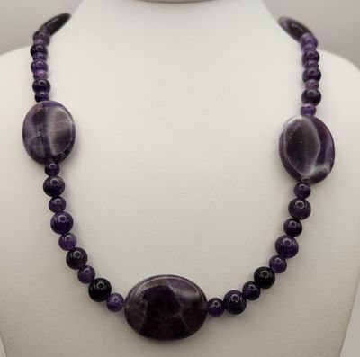 Desert Rose Trading Amethyst Sterling Clasp. This beaded necklace by Jay King, Desert Rose 