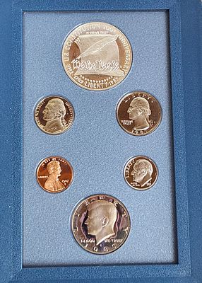 US 1987 Prestige Proof Set. A 1987 United States Prestige Proof Set issued by the US Mint. The 