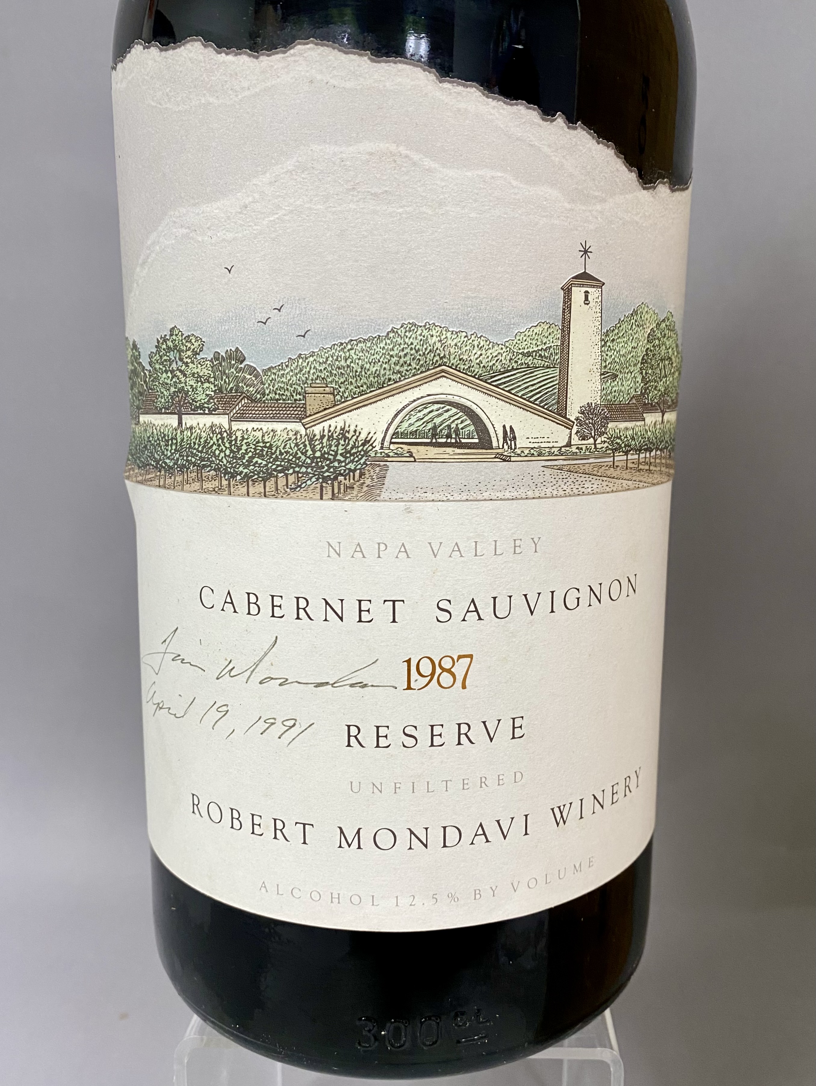 1987 Robert Mondavi Cabernet Reserve 3L Signed by Tim Mondavi
