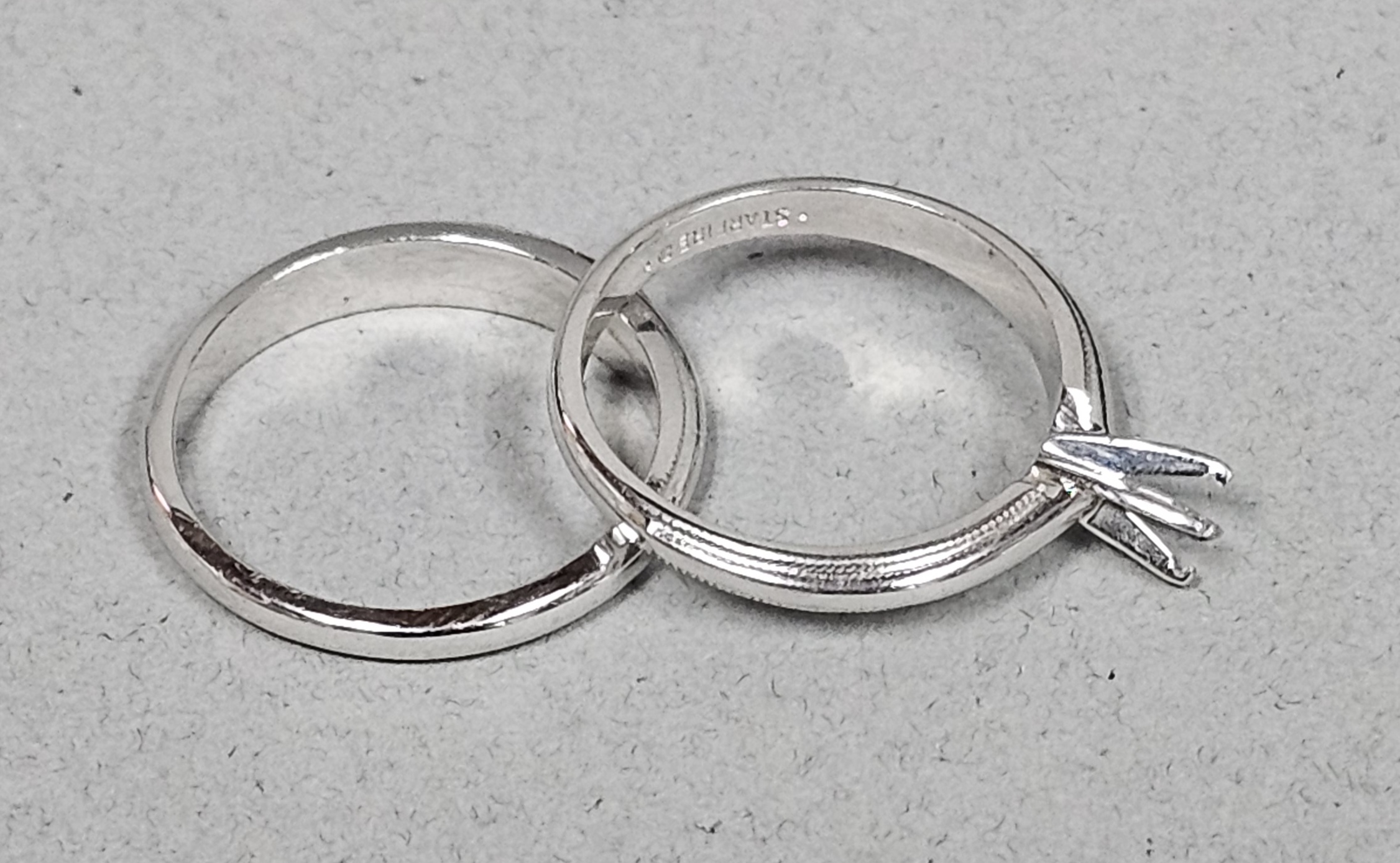 Starfire 14K Engagement Ring Semi-Mount & Band 4.8 Grams