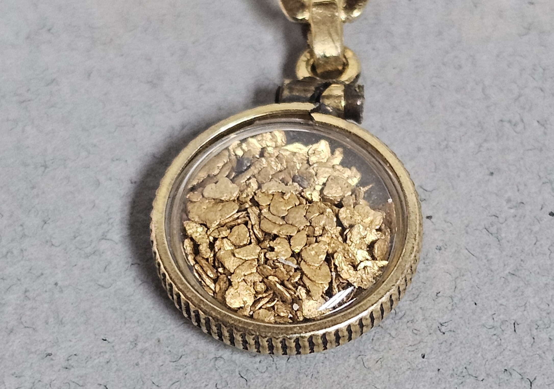 10K Gold Filled Brooches with Gold Flakes