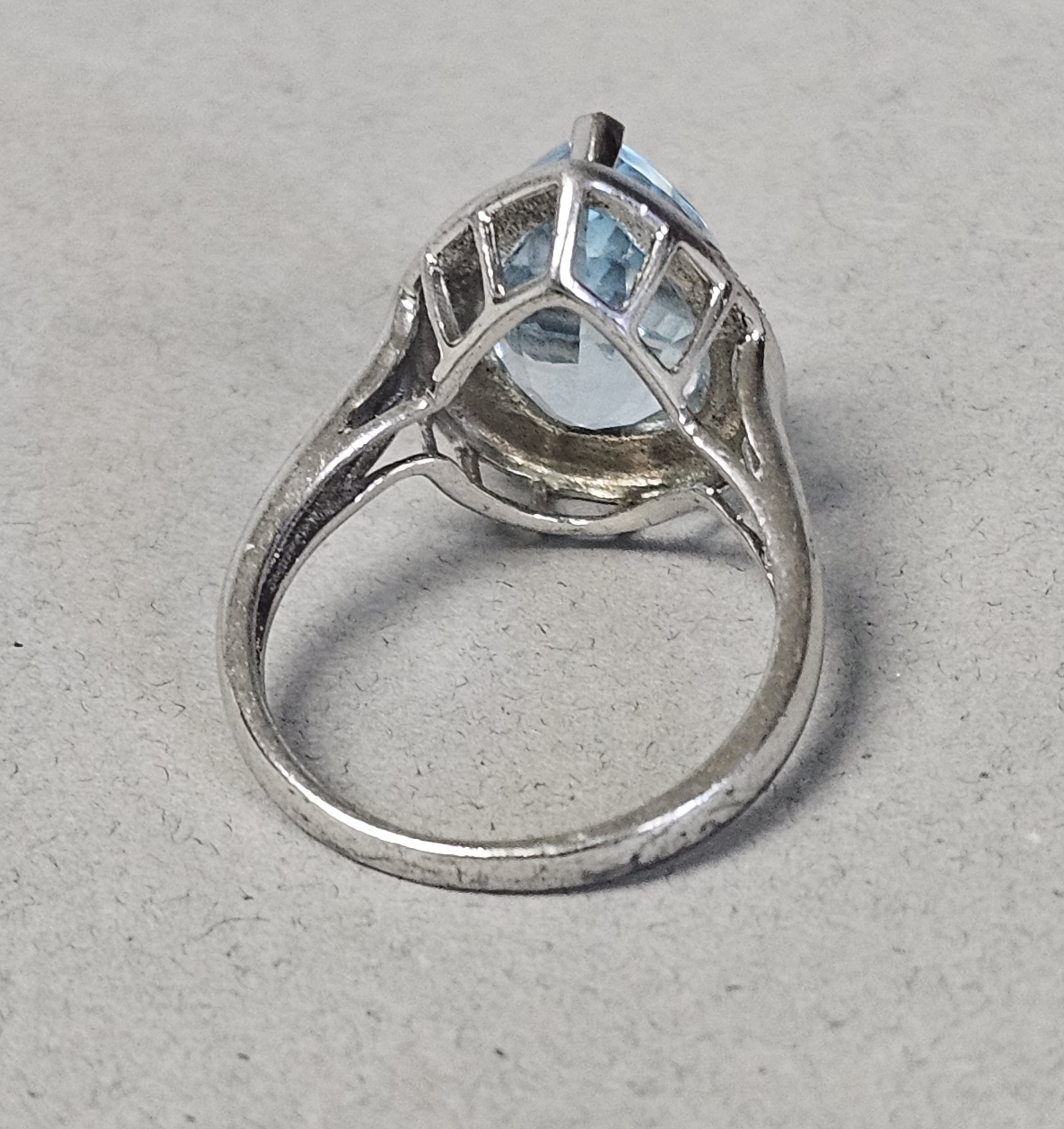 Sterling Silver Blue Topaz Style Ring