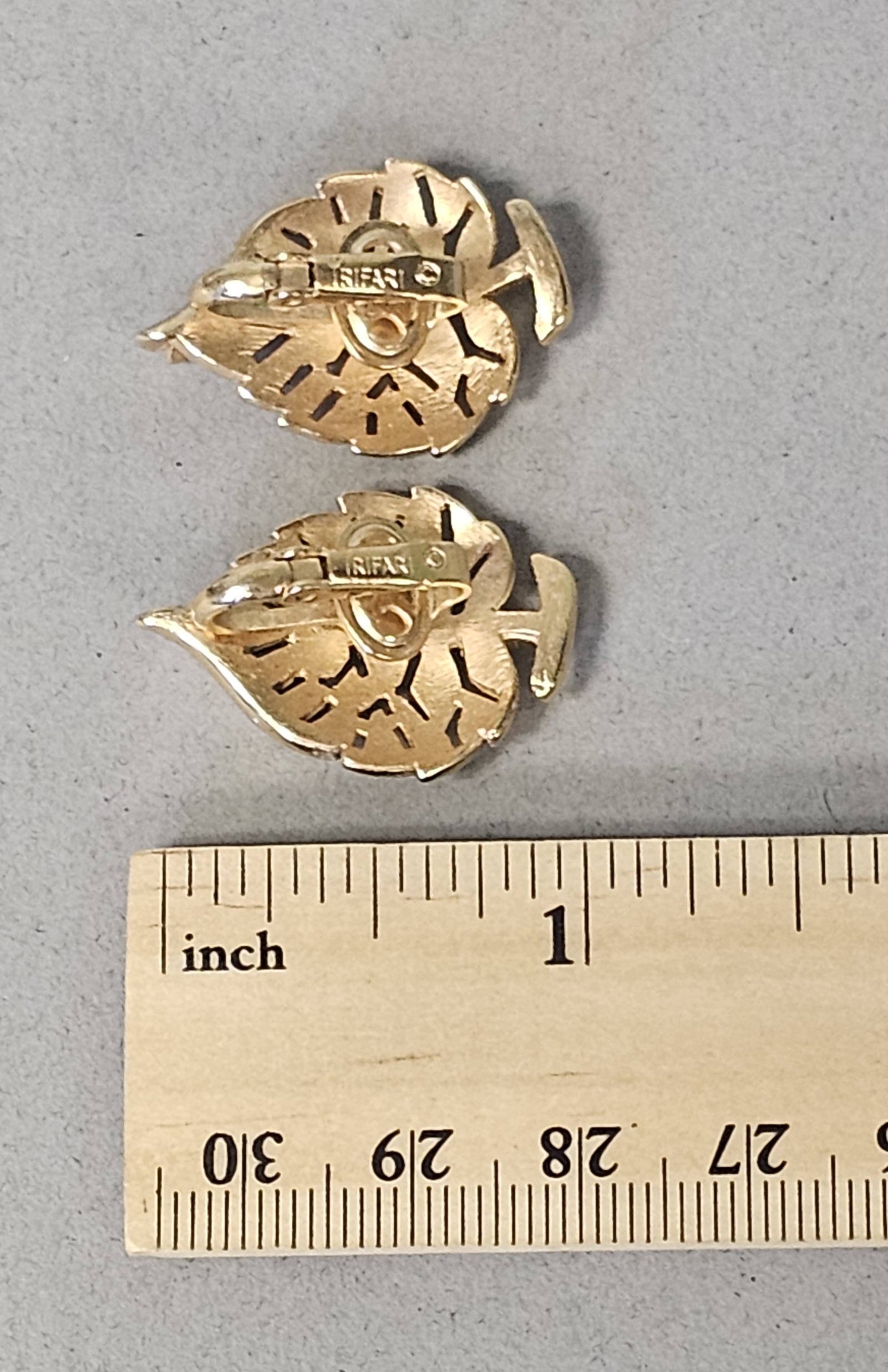 Crown Trifari Mid-Century Brooch & Earrings