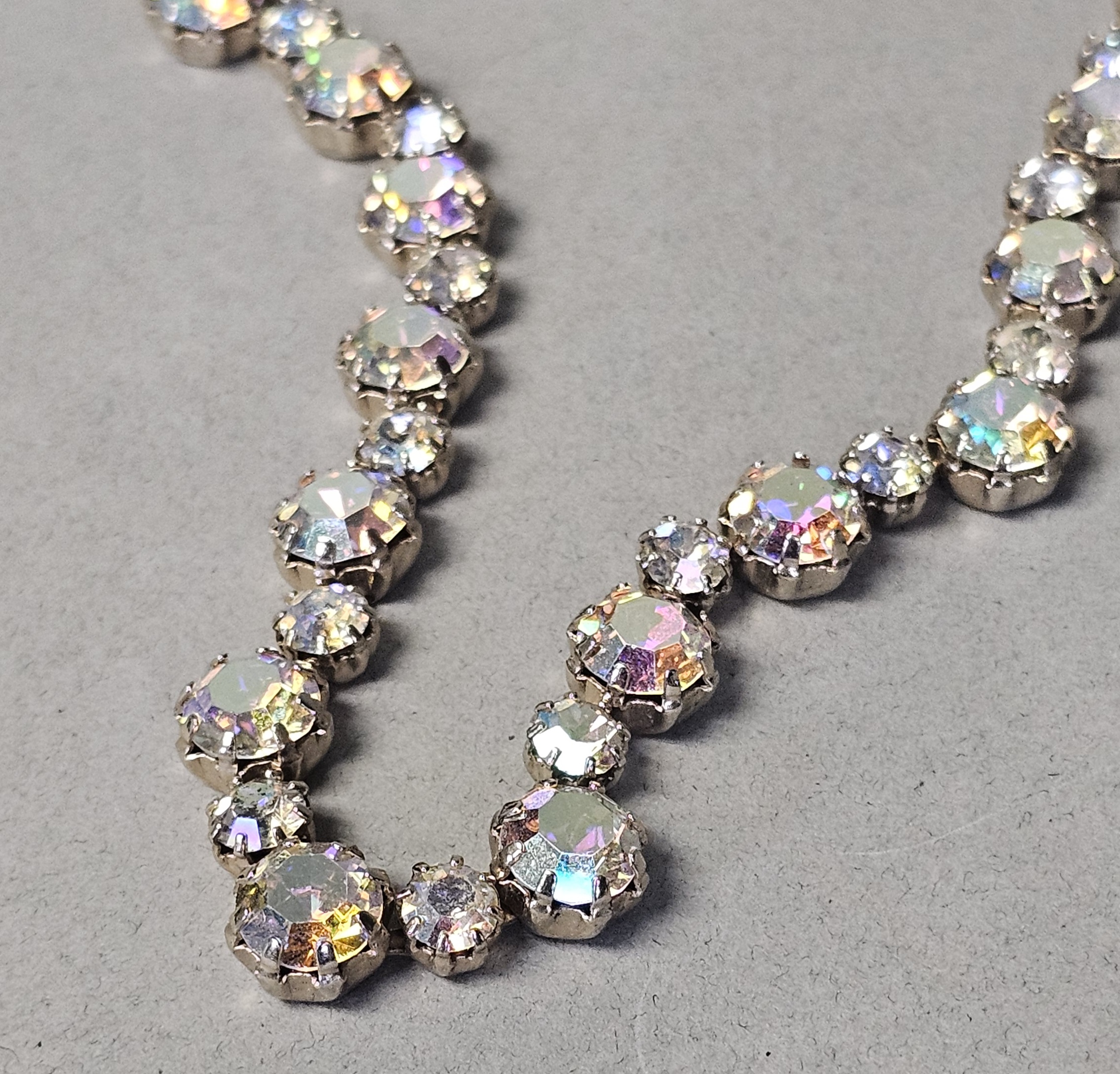 Weiss Aurora Borealis Rhinestone Necklace Set