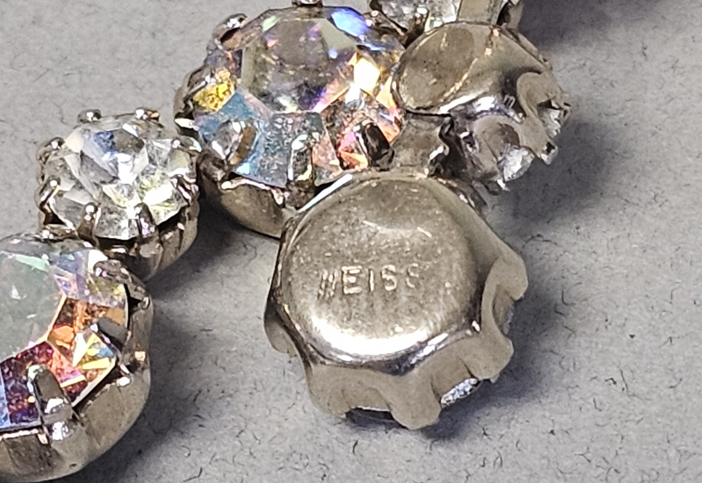 Weiss Aurora Borealis Rhinestone Necklace Set
