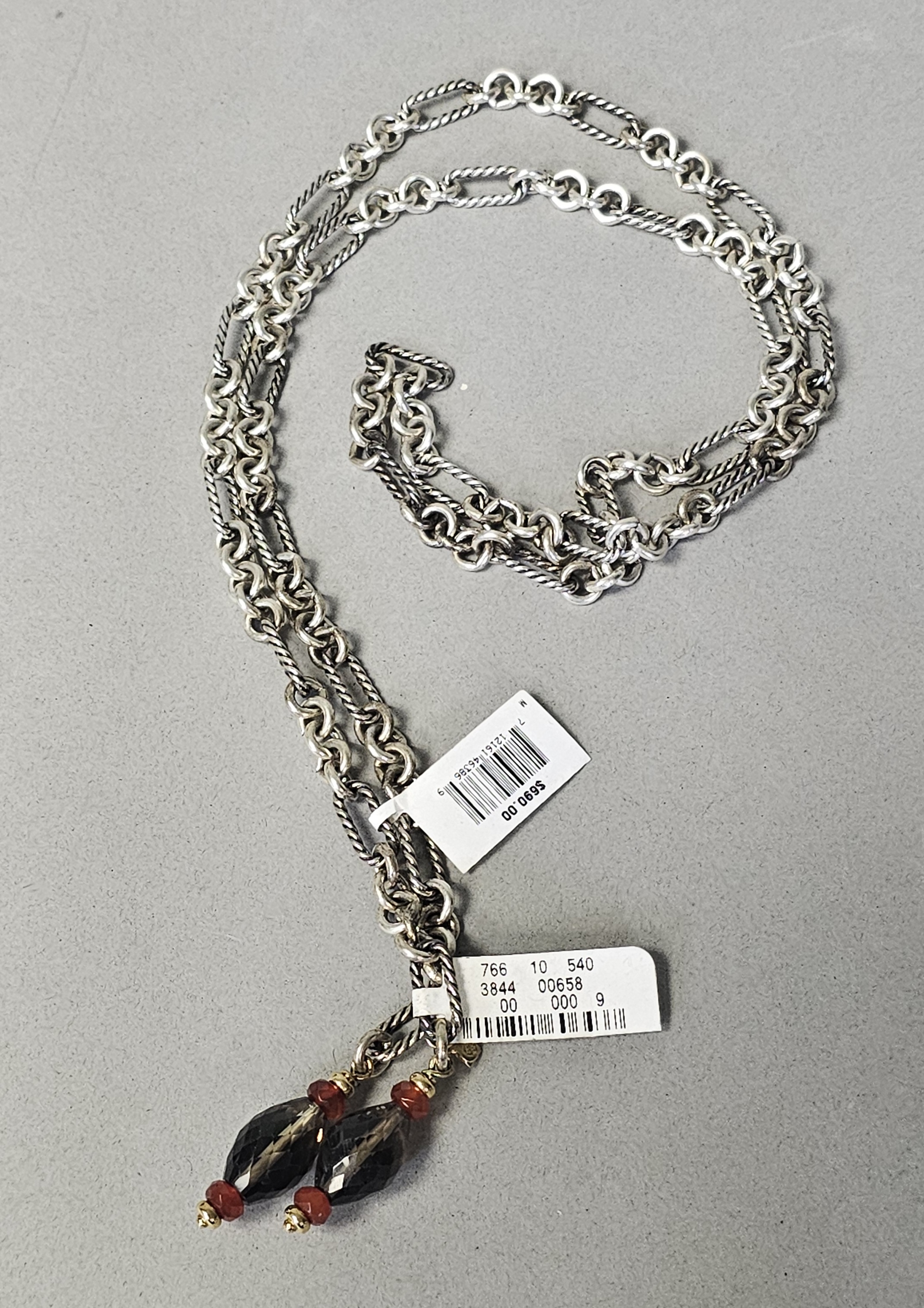 David Yurman Sterling & 18K Gold Bijoux Necklace 92.6 Grams