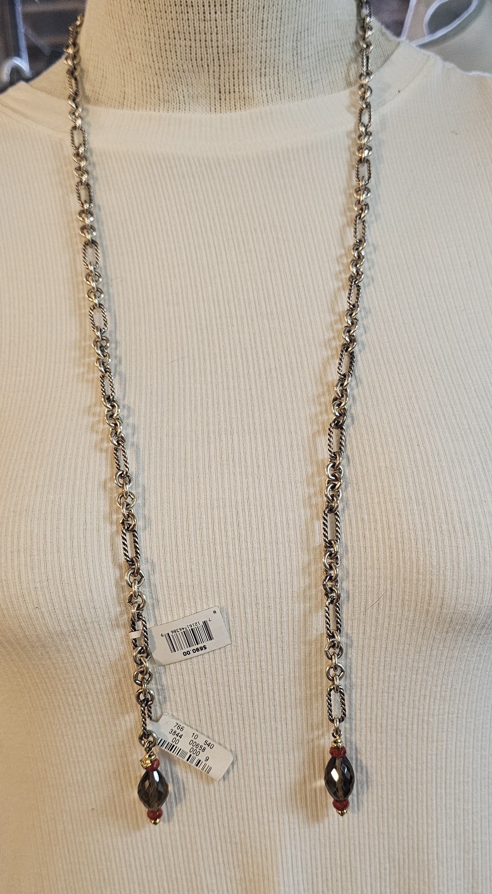 David Yurman Sterling & 18K Gold Bijoux Necklace 92.6 Grams
