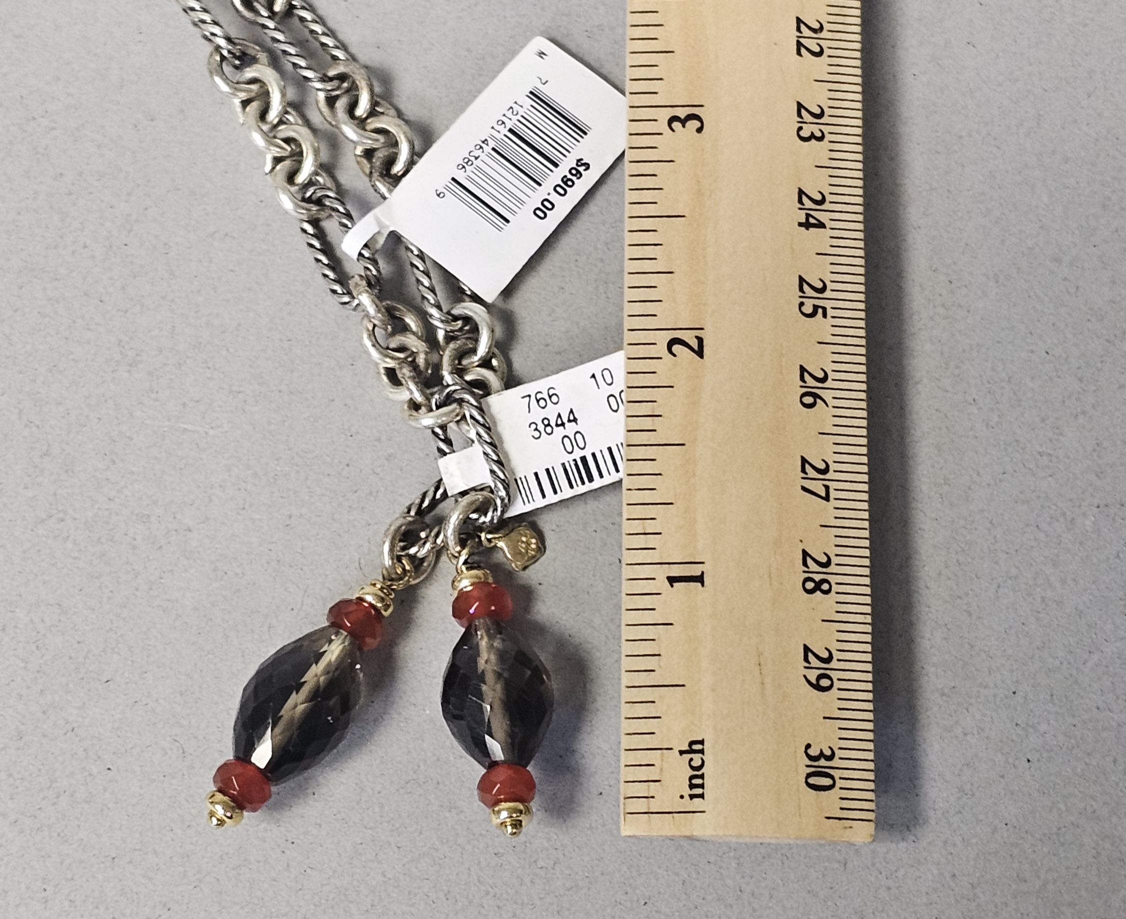 David Yurman Sterling & 18K Gold Bijoux Necklace 92.6 Grams