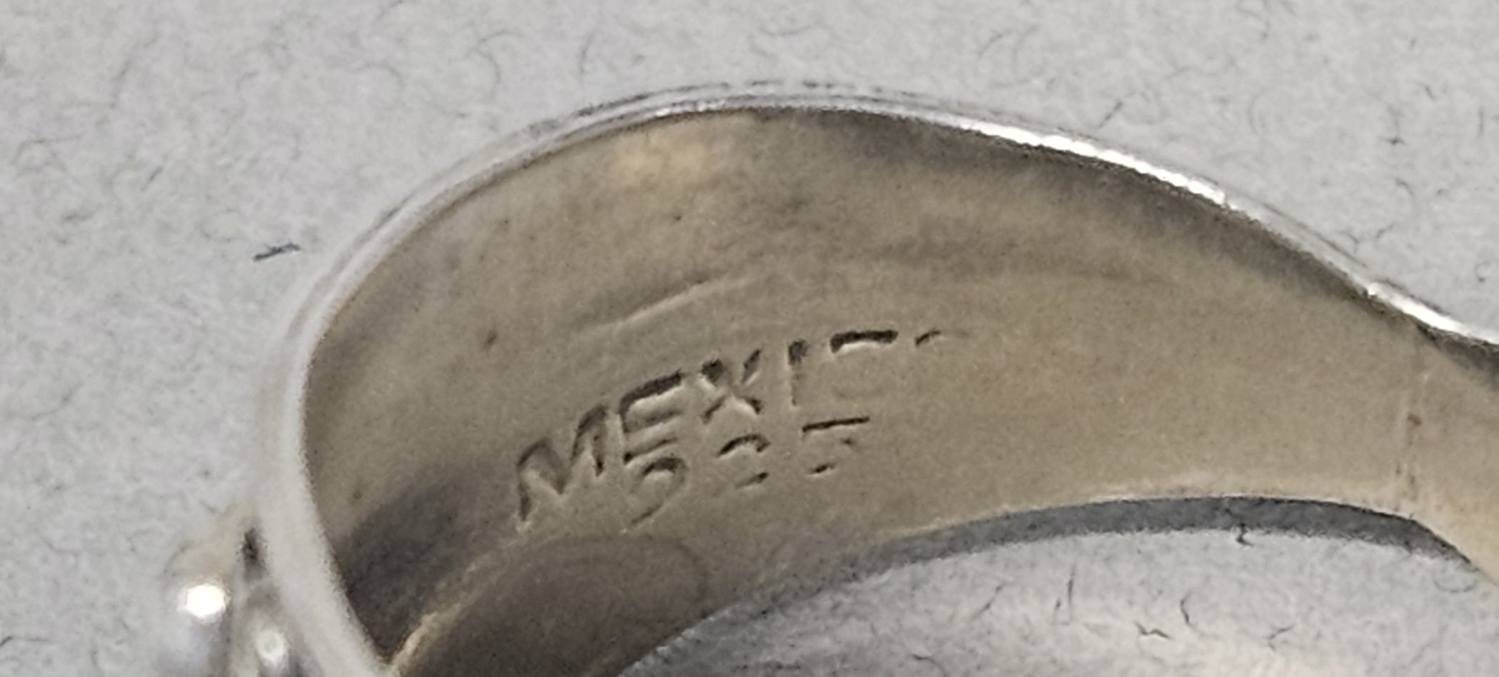 Mexican Sterling Textured Band Ring 2.4 Grams